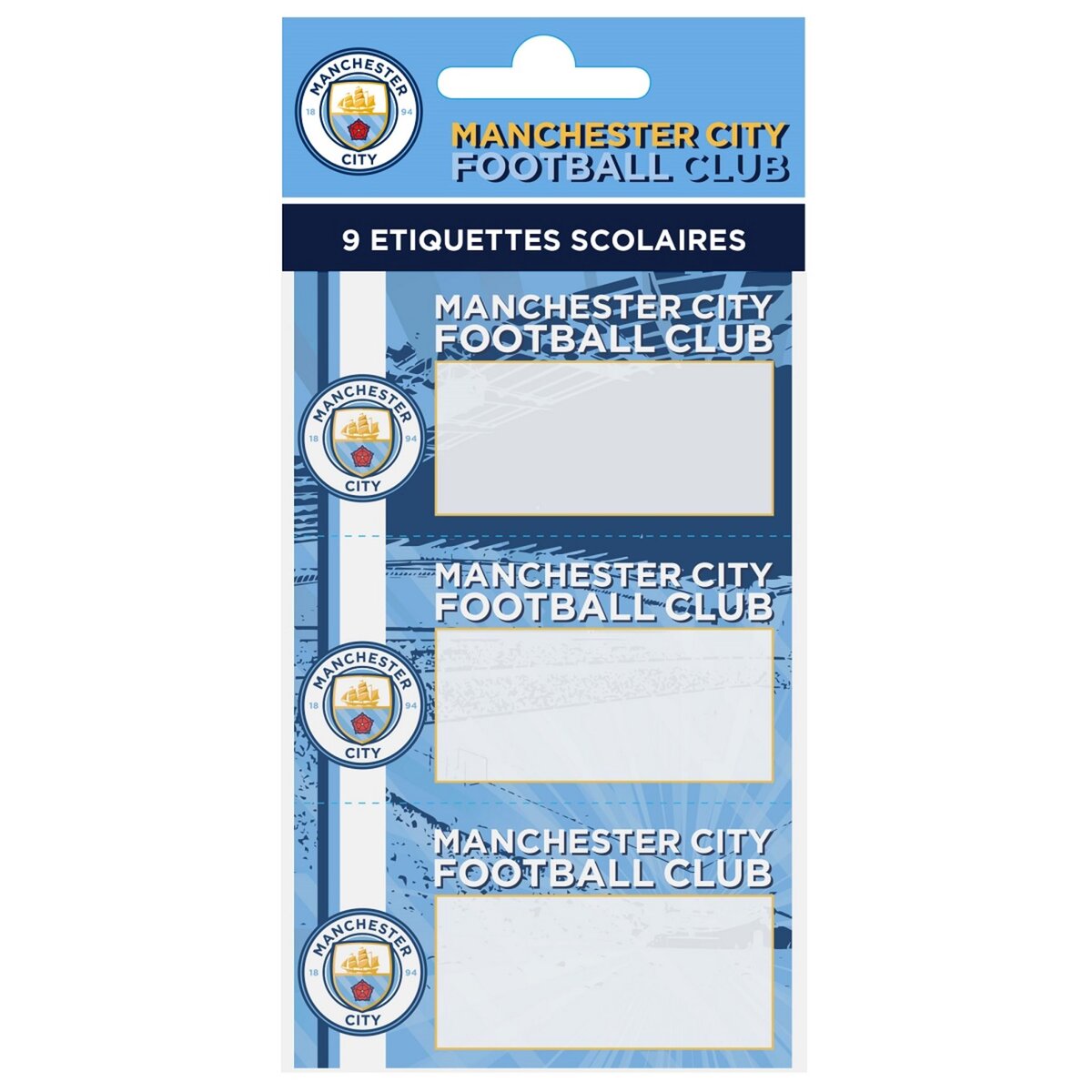 Lot de 9 étiquettes 80x40mm - Manchester City
