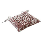 Paris Prix Galette de Chaise Imprimé  Kasane  38x38cm Lin & Marron