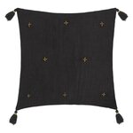 ATMOSPHERA Coussin Déco à Pompons  Millo  40x40cm Gris Foncé