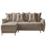 Voir la diapositive 1 : BEST MOBILIER Lena - canapé d'angle réversible convertible - 4 places - style scandinave
