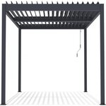 Habitat et Jardin Pergola bioclimatique en aluminium  Windsor  - 3 x 4 m - Anthracite