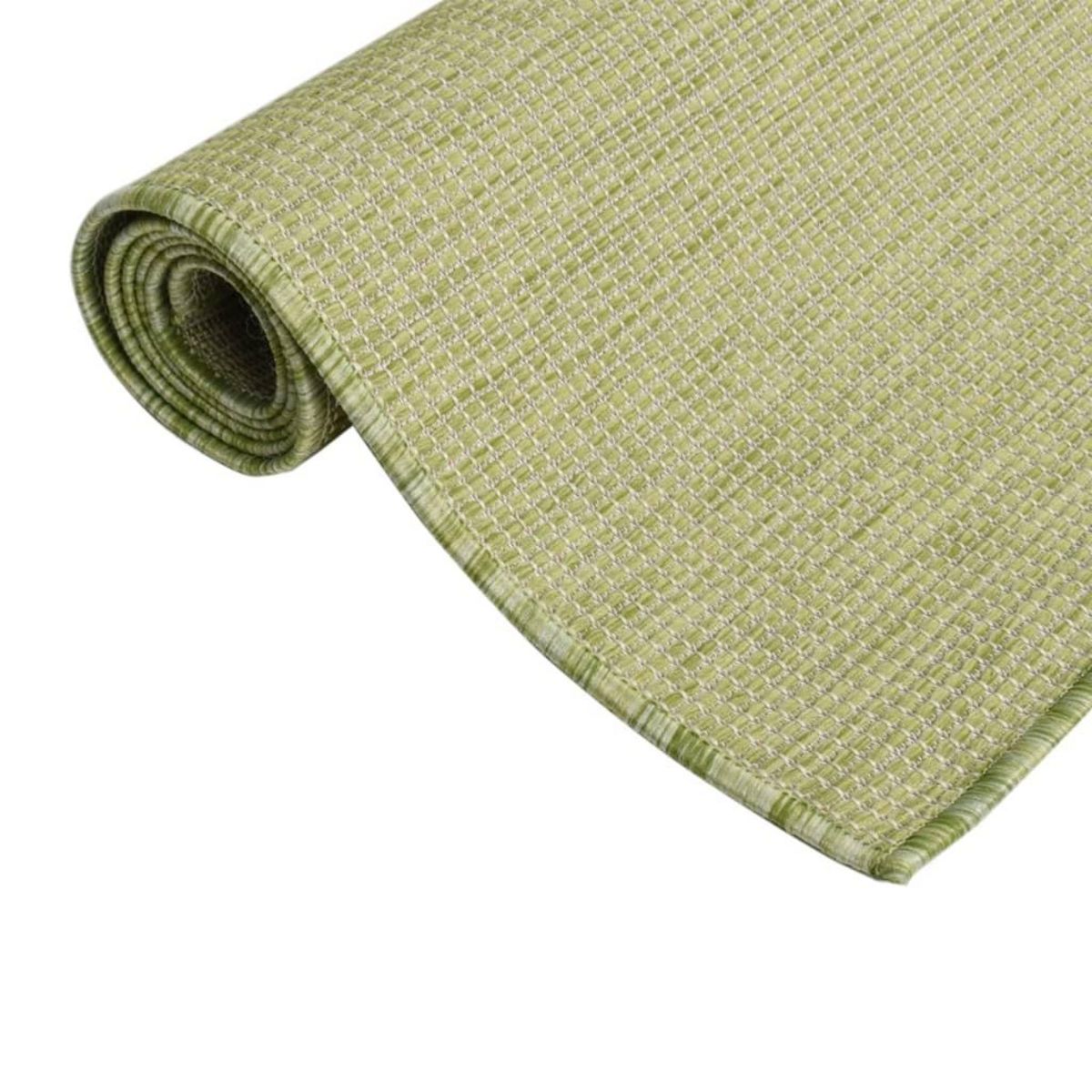 VIDAXL Tapis a tissage plat d'exterieur 120x170 cm Vert