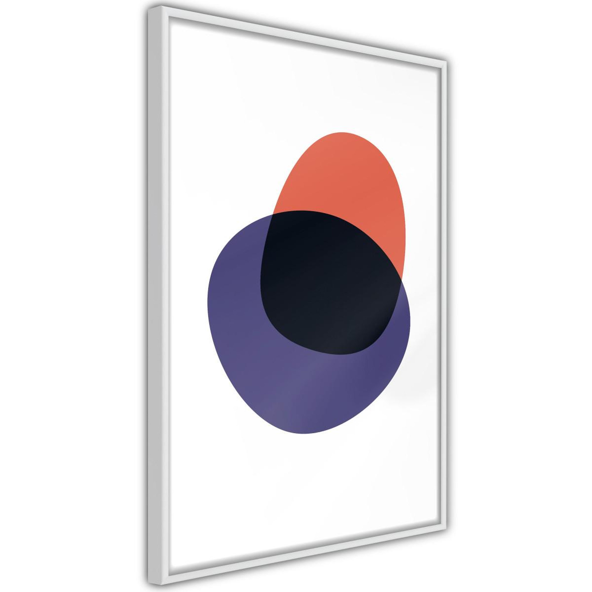 Paris Prix Affiche Murale Encadrée  White, Orange, Violet and Black