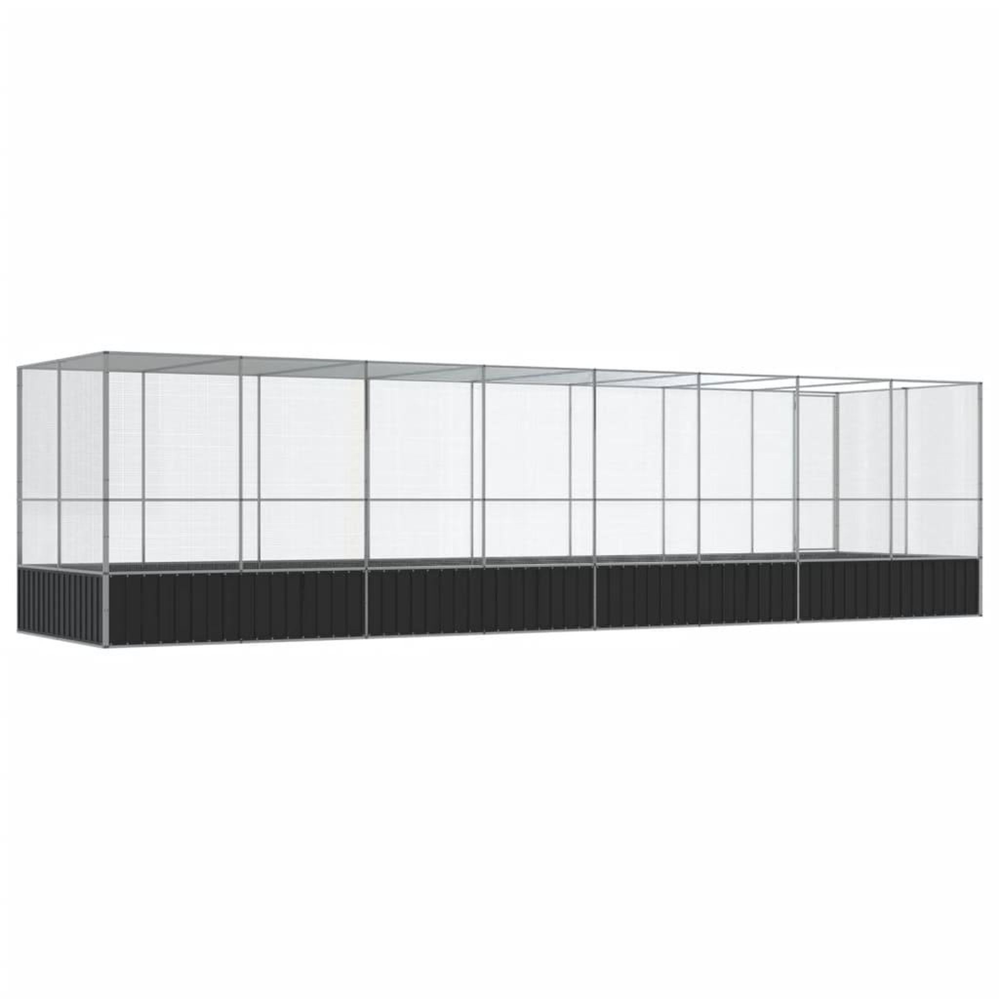Voir la diapositive 5 : VIDAXL Voliere avec extension argente 832x207x212 cm acier
