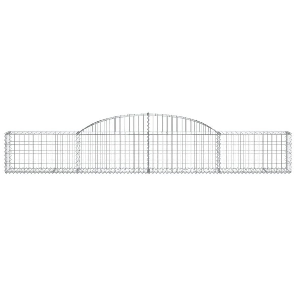 VIDAXL Paniers a gabions arques 3 pcs 300x30x40/60 cm fer galvanise