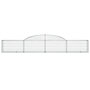 Voir la diapositive 4 : VIDAXL Paniers a gabions arques 3 pcs 300x30x40/60 cm fer galvanise