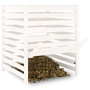 Voir la diapositive 4 : VIDAXL Composteur Blanc 82,5x82,5x99,5 cm Bois massif de pin