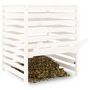 Voir la diapositive 4 : VIDAXL Composteur Blanc 82,5x82,5x99,5 cm Bois massif de pin