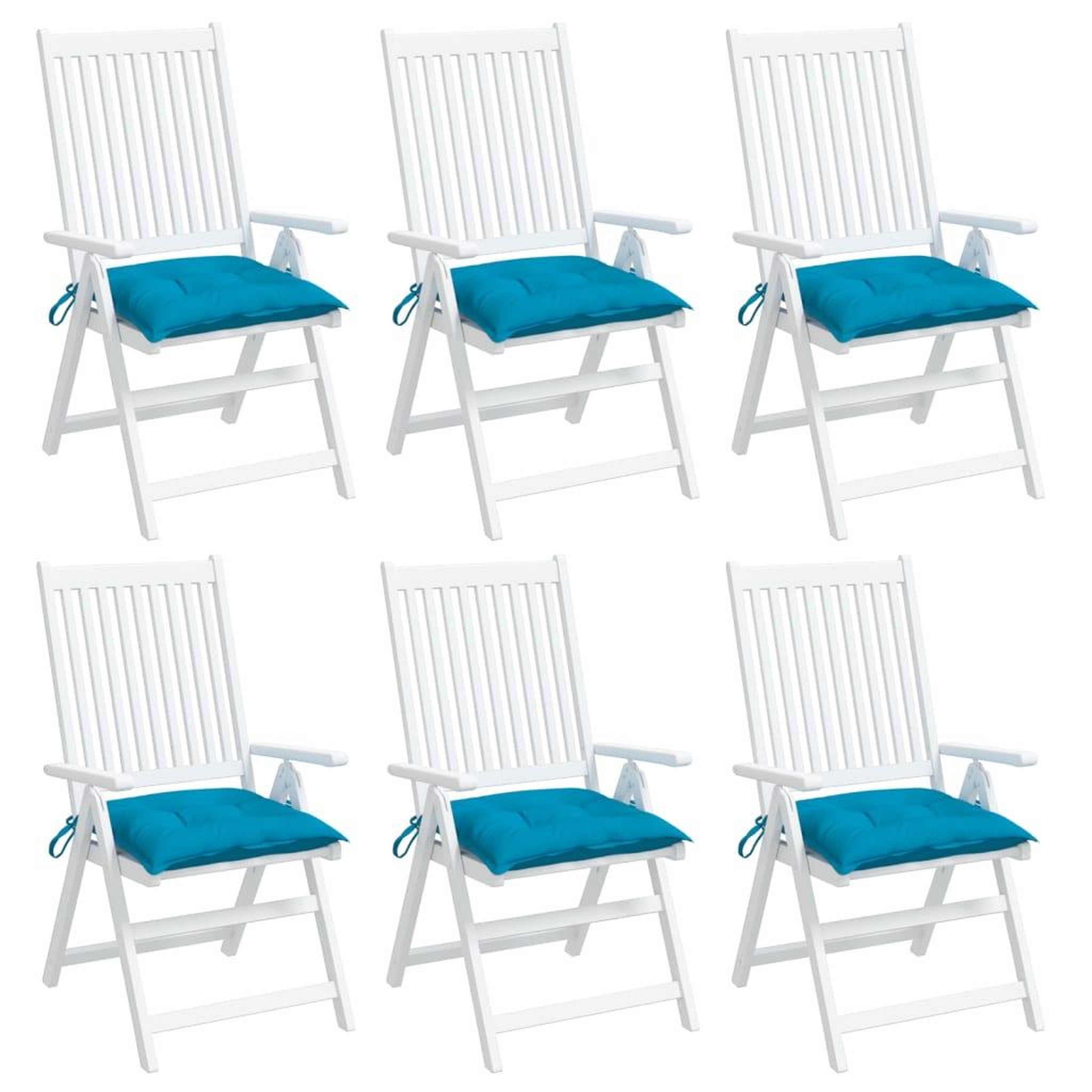 Voir la diapositive 4 : VIDAXL Coussins de palette lot de 6 bleu clair 50x50x7 cm tissu oxford