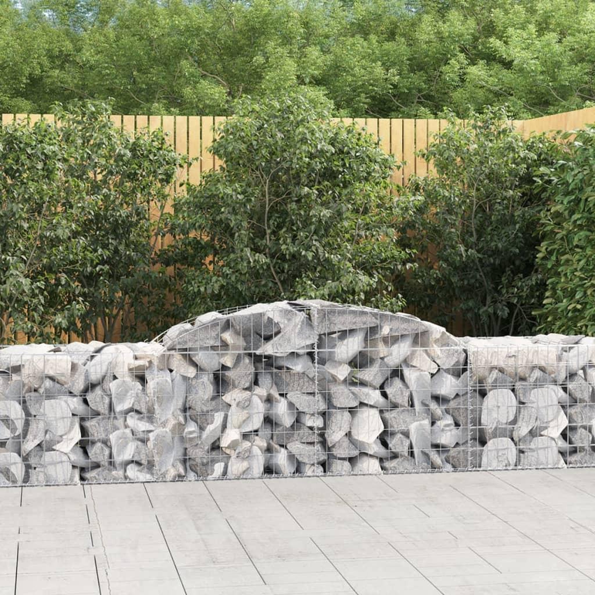 VIDAXL Paniers a gabions arques 8 pcs 300x50x60/80 cm fer galvanise