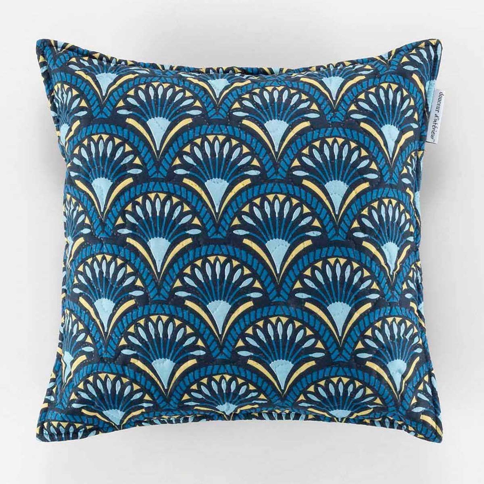 Voir la diapositive 2 : Douceur d'Intérieur Housse de coussin à motifs  come  60x60cm bleu