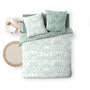 Voir la diapositive 2 : Douceur d'Intérieur Housse de couette 260x240 + 2 taies MALIA sauge 100% coton