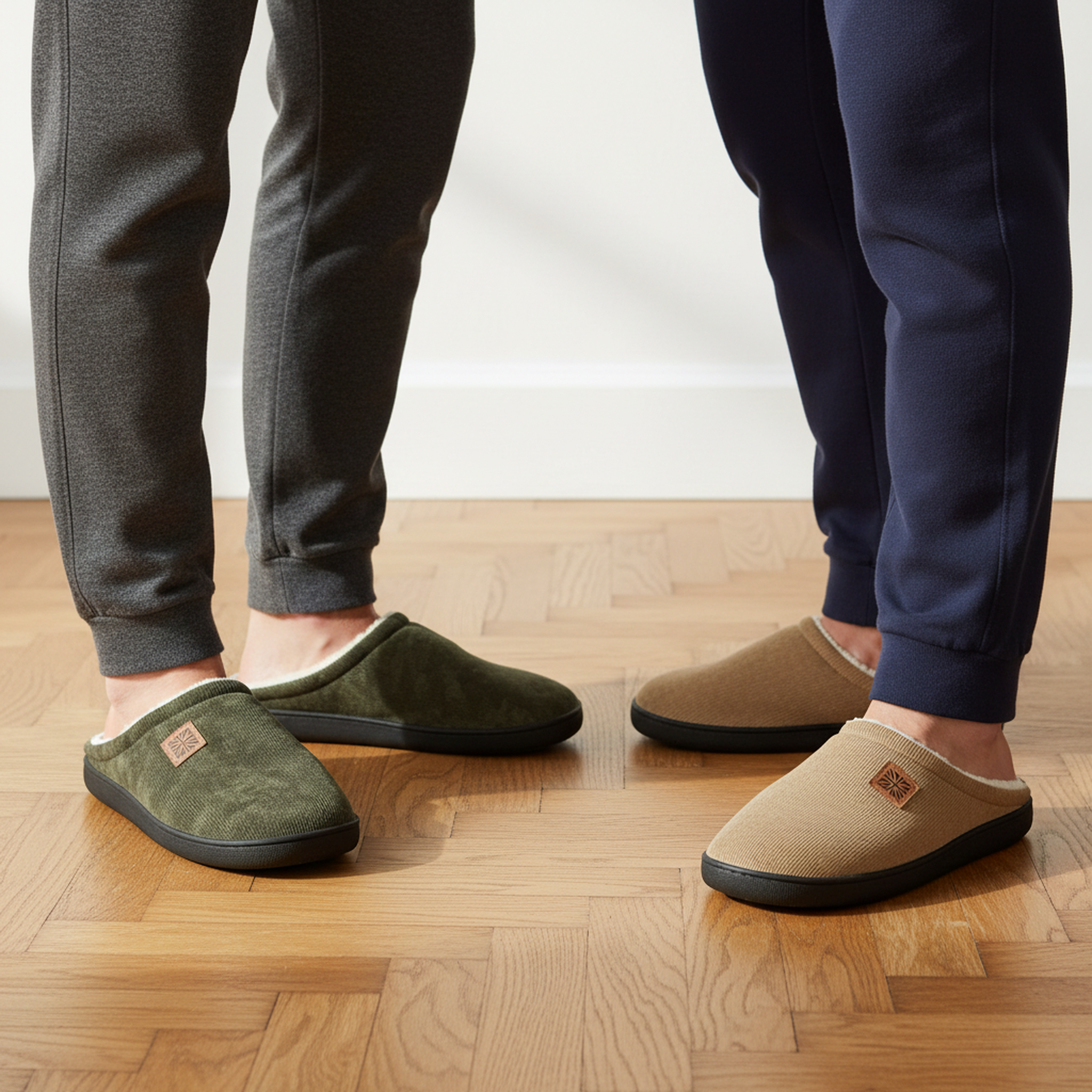 Voir la diapositive 2 : OZABI Ozabi pack 2 paires mules homme velours côtelé doublure éponge