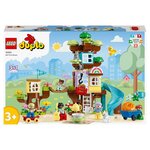 LEGO DUPLO 10993 -  La cabane dans l&rsquo;arbre 3-en-1, Jouet Éducatif pour Enfants Dès 3 Ans, Filles et Garçons, avec 4 Figurines Animaux, des Briques et Toboggan