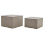 Voir la diapositive 2 : LISA DESIGN Fabio - lot de 2 tables basses gigognes - marbre gris