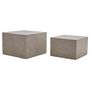 Voir la diapositive 2 : LISA DESIGN Fabio - lot de 2 tables basses gigognes - marbre gris