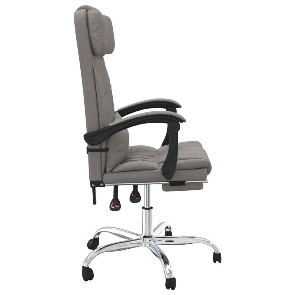 VIDAXL Fauteuil de massage inclinable de bureau Taupe Tissu