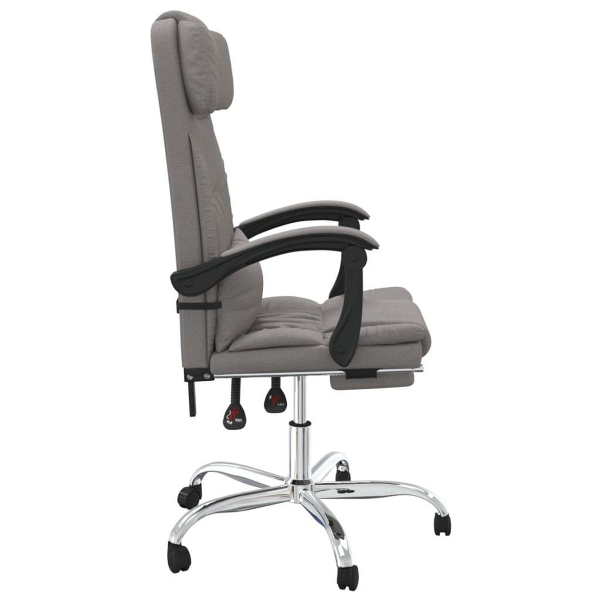 VIDAXL Fauteuil de massage inclinable de bureau Taupe Tissu