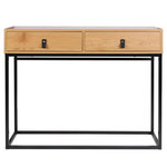 The Home Deco Factory Console 2 tiroirs en bois et métal Jack - Marron et noir