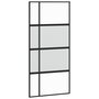 Voir la diapositive 2 : VIDAXL Porte coulissante noir 102,5x205 cm verre trempe aluminium