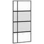 Voir la diapositive 2 : VIDAXL Porte coulissante noir 102,5x205 cm verre trempe aluminium
