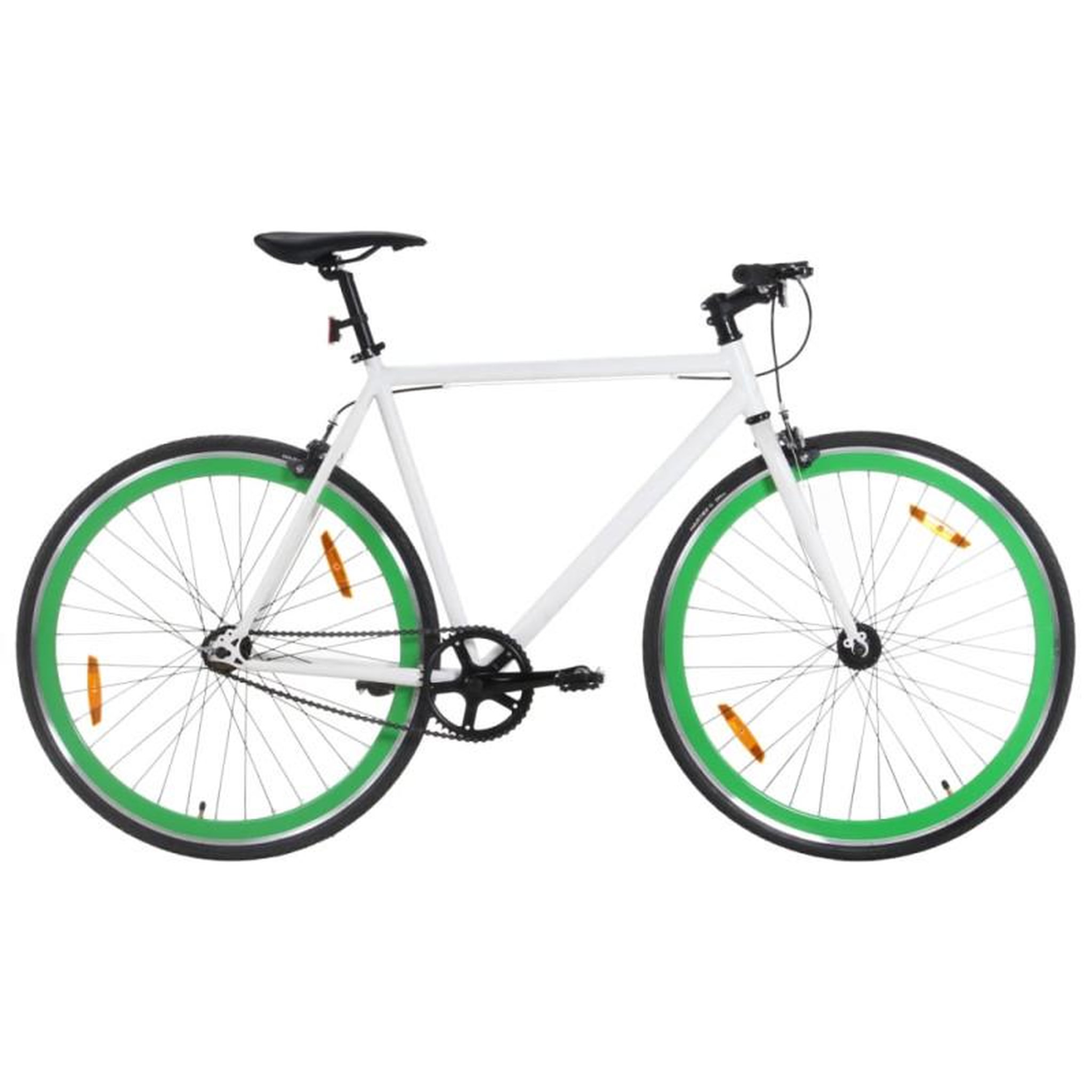 Voir la diapositive 1 : VIDAXL Vélo à pignon fixe blanc et vert 700c 51 cm