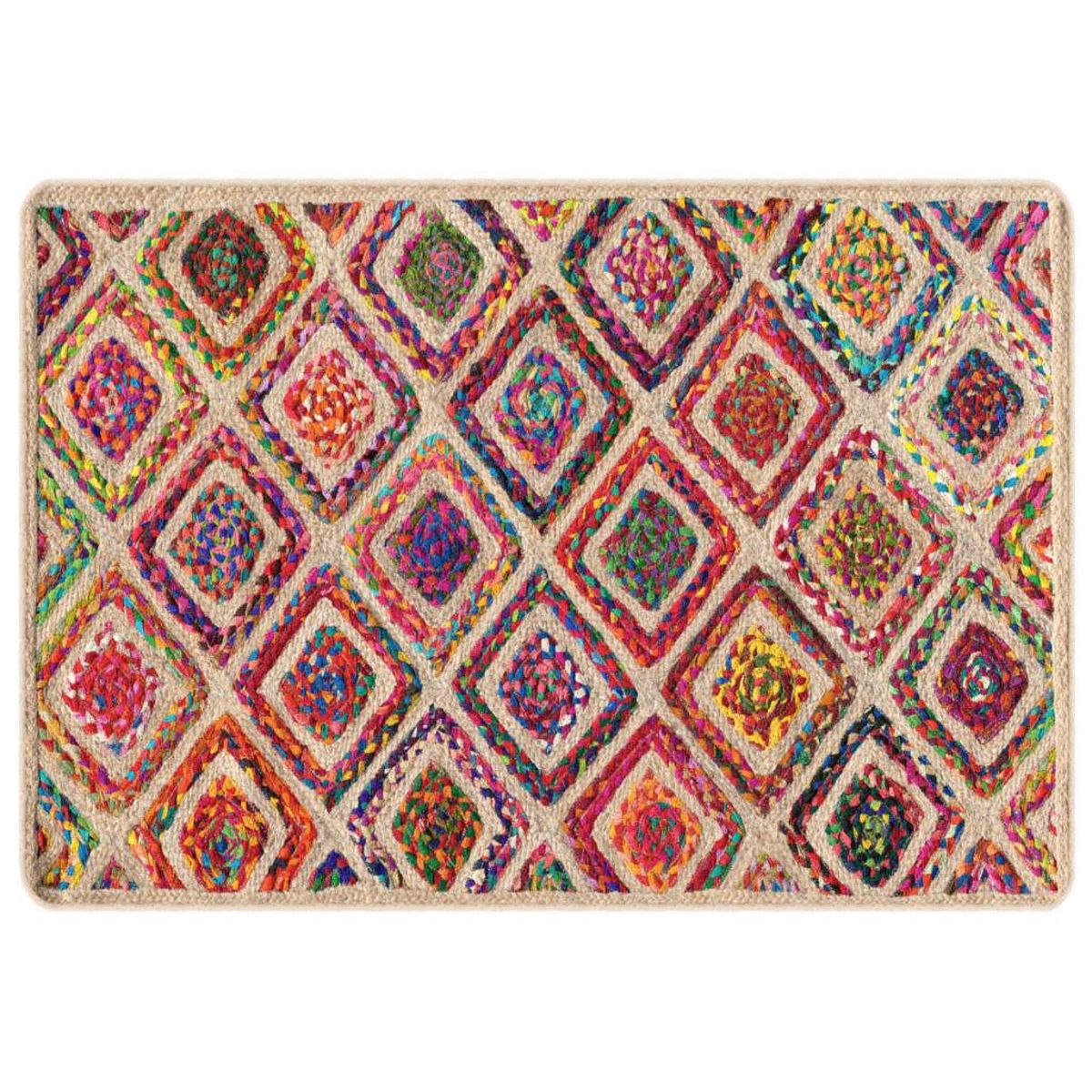 VIDAXL Tapis lavable multicolore 160x230 cm antiderapant