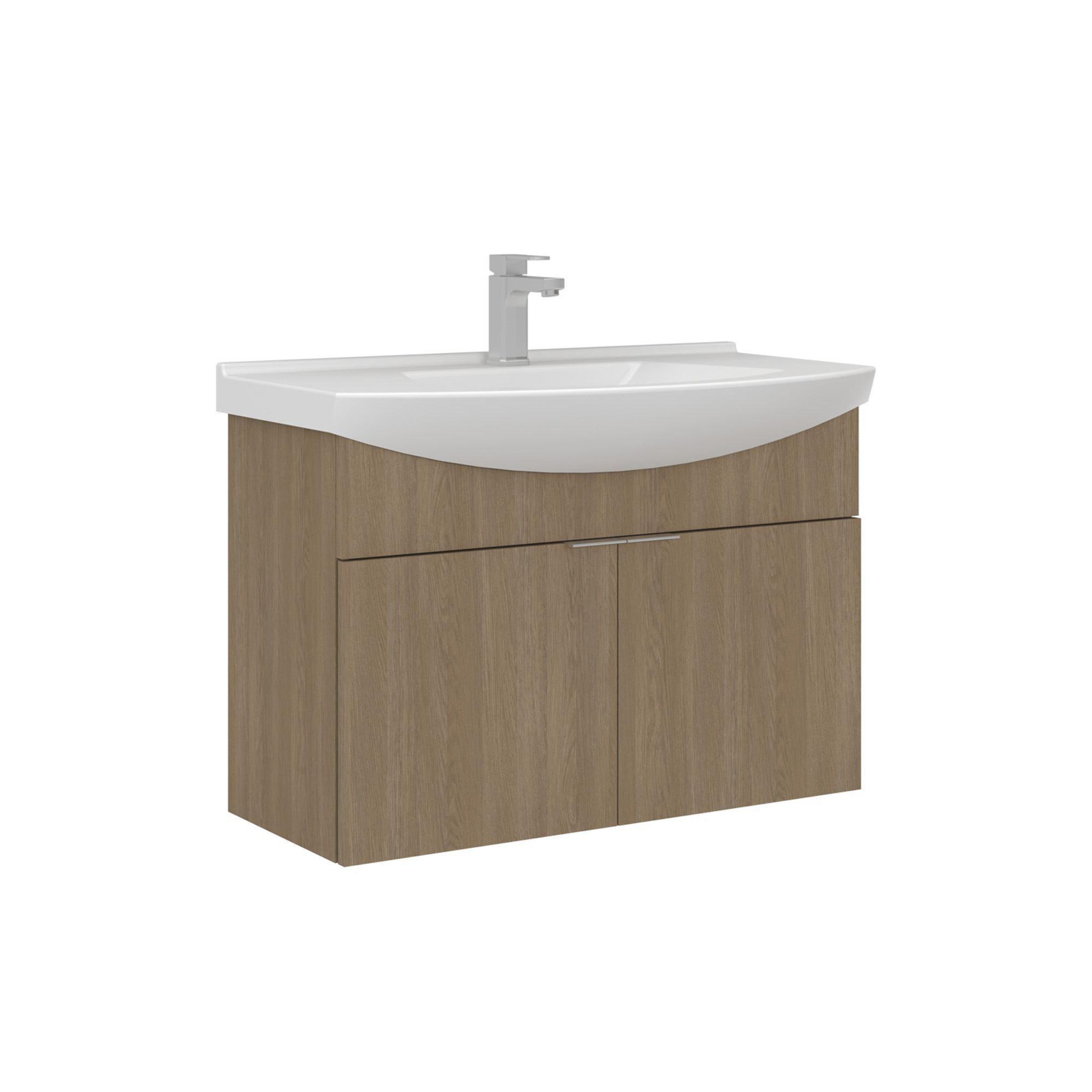 Habitat et Jardin Meuble Vasque  Purus 80  - 80 x 50 x 58 cm - Sonomo Oak
