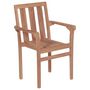 Voir la diapositive 4 : VIDAXL Chaises de jardin empilables avec coussins lot de 4 Teck solide