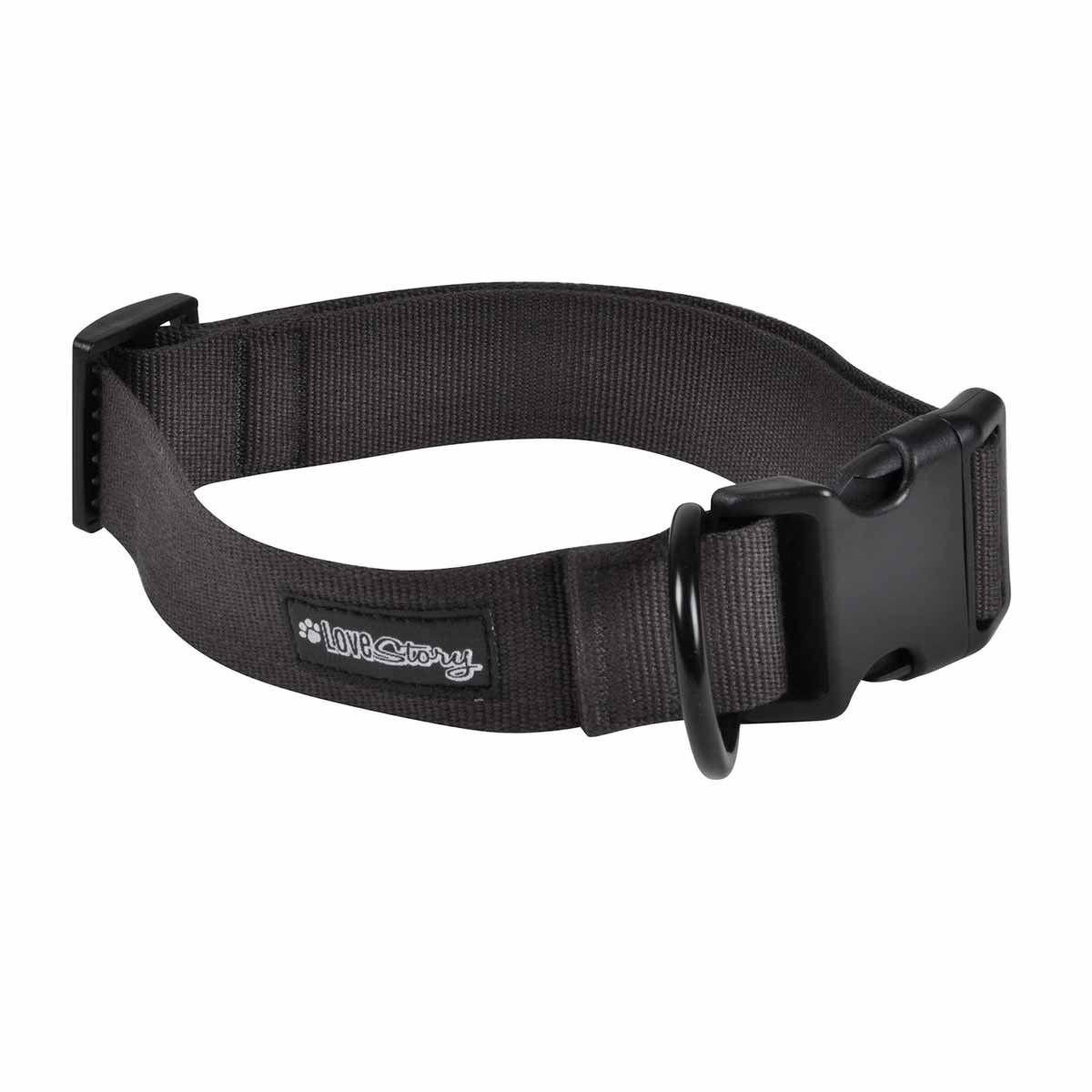 HOMEA Collier pour animaux  réglable  65cm anthracite