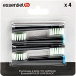 ESSENTIEL B Brossette dentaire pack 4 brossettes noir pour Pulselux