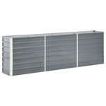 VIDAXL Lit sureleve de jardin Acier galvanise 240x40x77 cm Gris