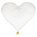 Atmosphera Kids Coussin Déco Enfant  Cœur  40x45cm Blanc