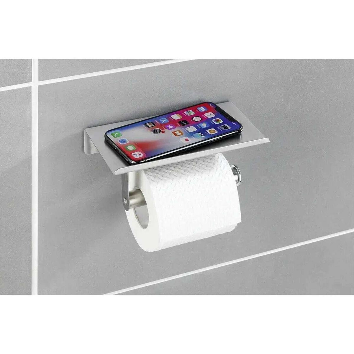 Wenko Dérouleur de papier WC en acier inoxydable