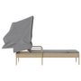 Voir la diapositive 5 : VIDAXL Chaise longue avec auvent beige resine tressee