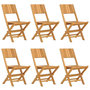 Voir la diapositive 2 : VIDAXL Chaises de jardin pliantes lot de 6 47x61x90cm bois massif teck