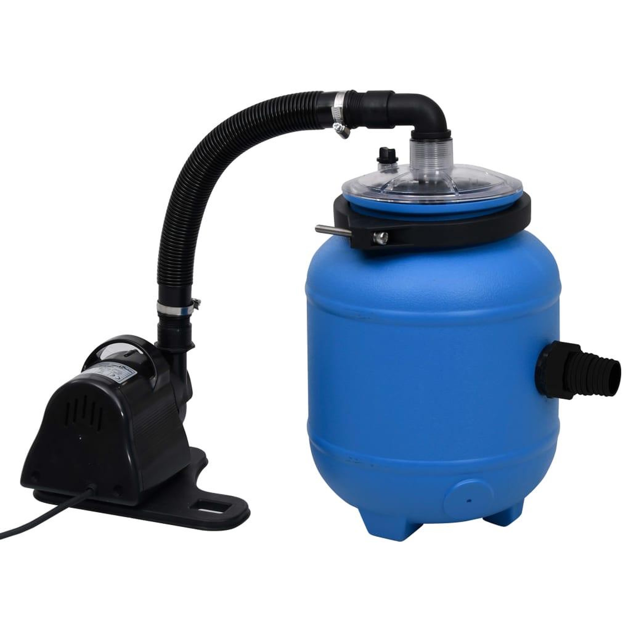 Voir la diapositive 4 : VIDAXL Pompe de filtration de piscine Noir et bleu 4 m³/h
