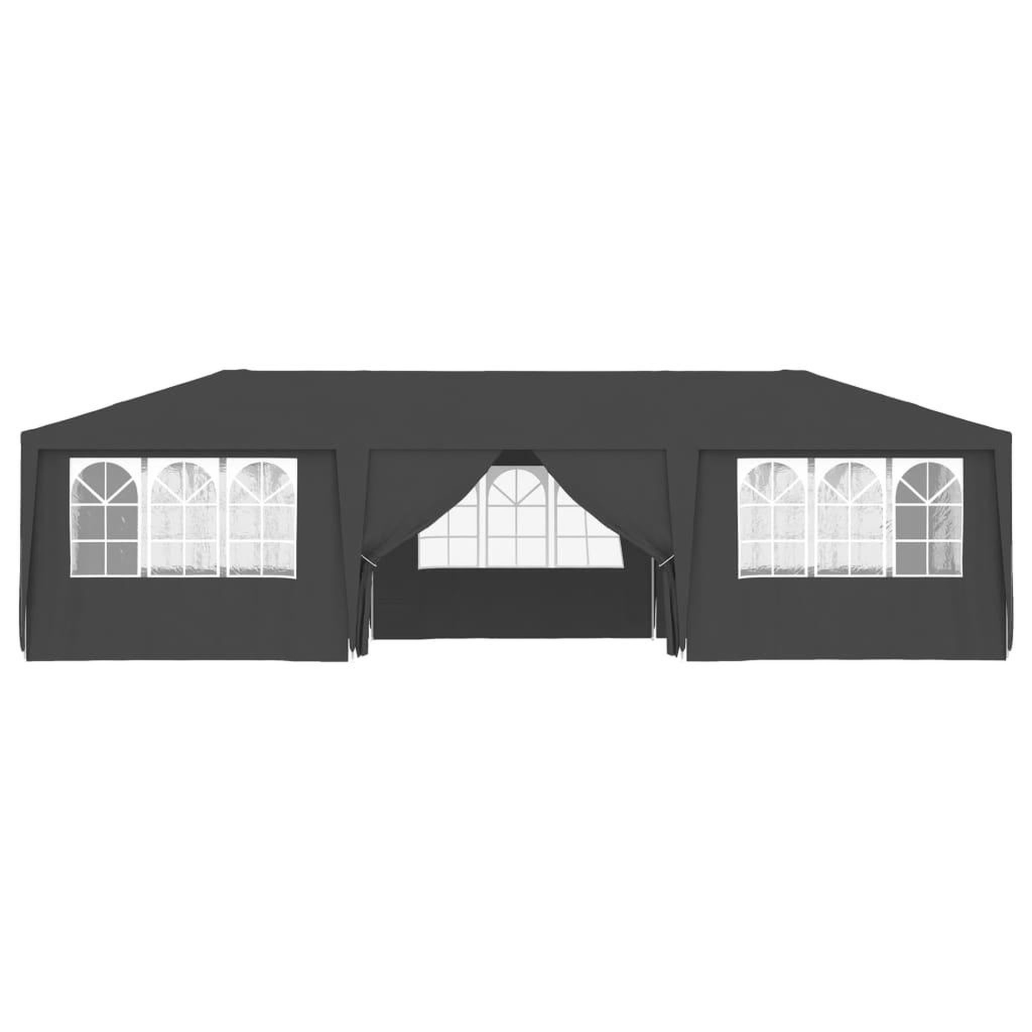Voir la diapositive 3 : VIDAXL Tente de reception et parois laterales 4x9 m Anthracite 90 g/m^2