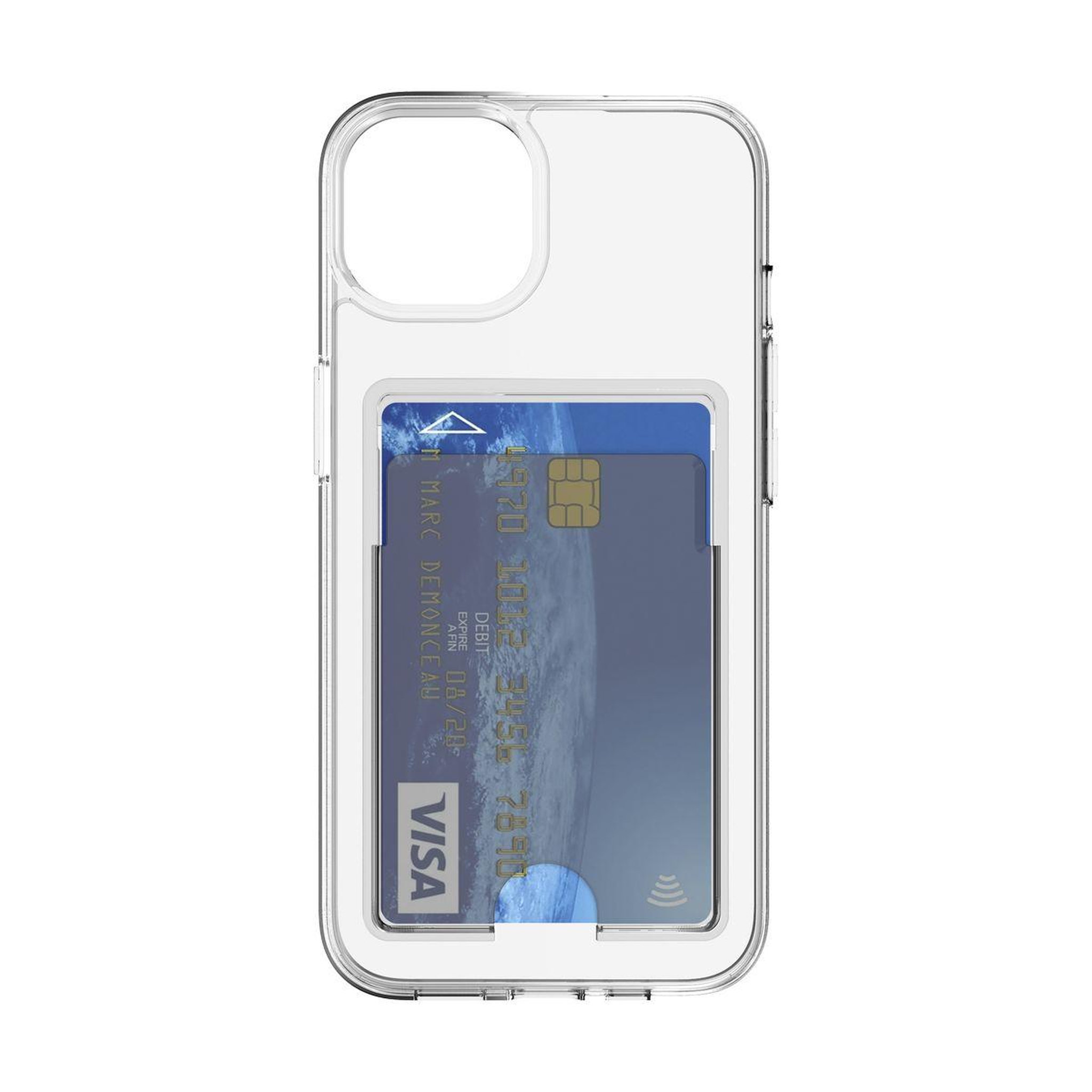 Bigben Connected Coque iPhone 14 Plus transparent porte-cartes
