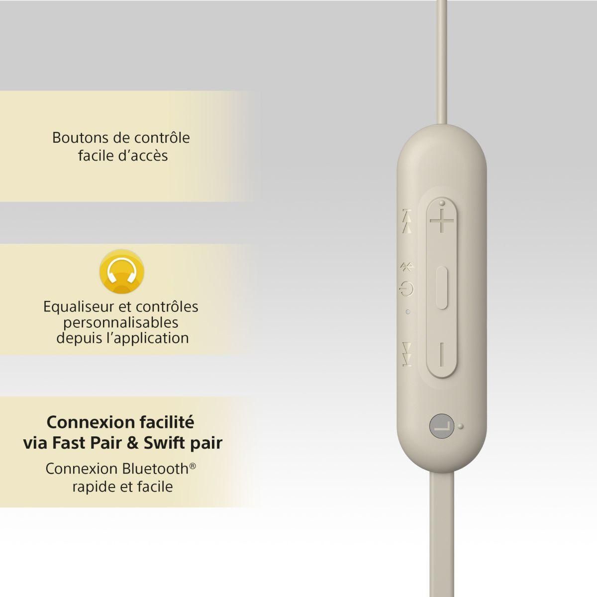 SONY Ecouteurs WIC100 Taupe