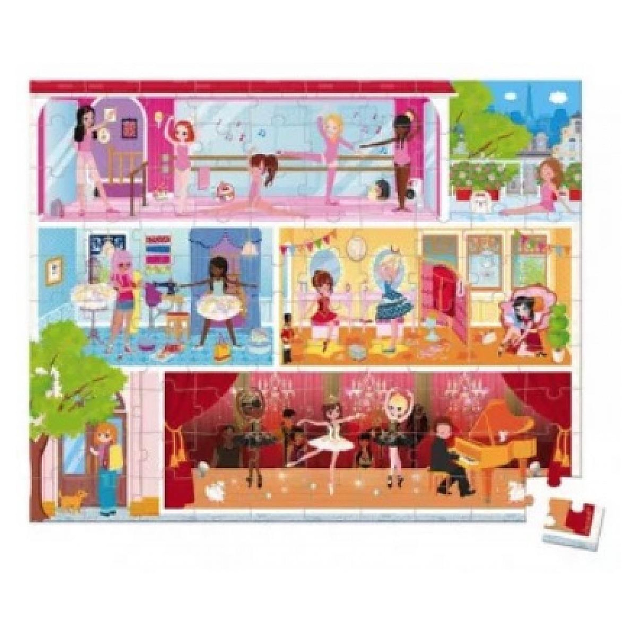 Voir la diapositive 2 : JANOD Puzzle Danse Academie 100 pieces