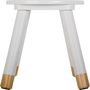 Voir la diapositive 2 : ATMOSPHERA Tabouret enfant Douceur - Diam. 24 cm - Blanc