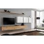 Voir la diapositive 2 : Paris Prix Meuble TV Mural Design  Switch VII  340cm Naturel & Blanc