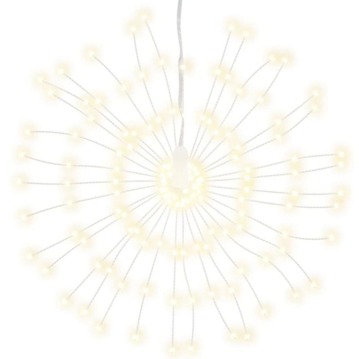 VIDAXL Étoile rayonnante de Noël 140 LED 4 pcs blanc chaud 17 cm