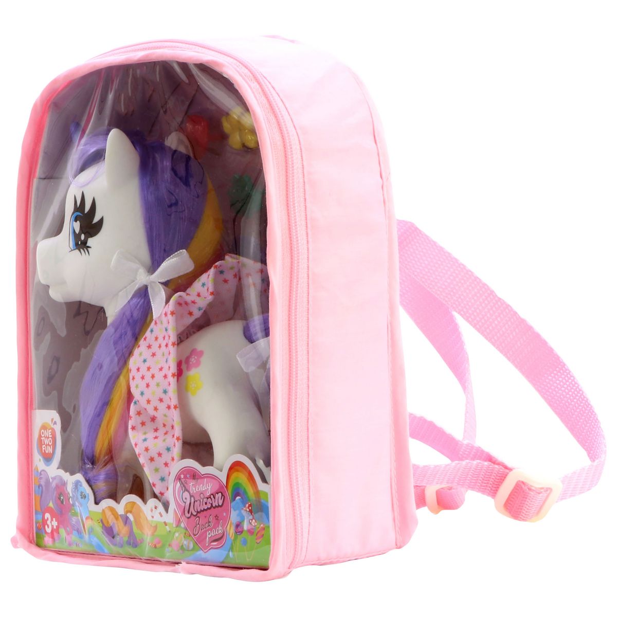 One Two Fun Ensemble sac à dos + Licorne colorée et accessoires