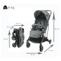 Voir la diapositive 4 : NANIA Poussette compacte multipostions CASSY + habillage pluie