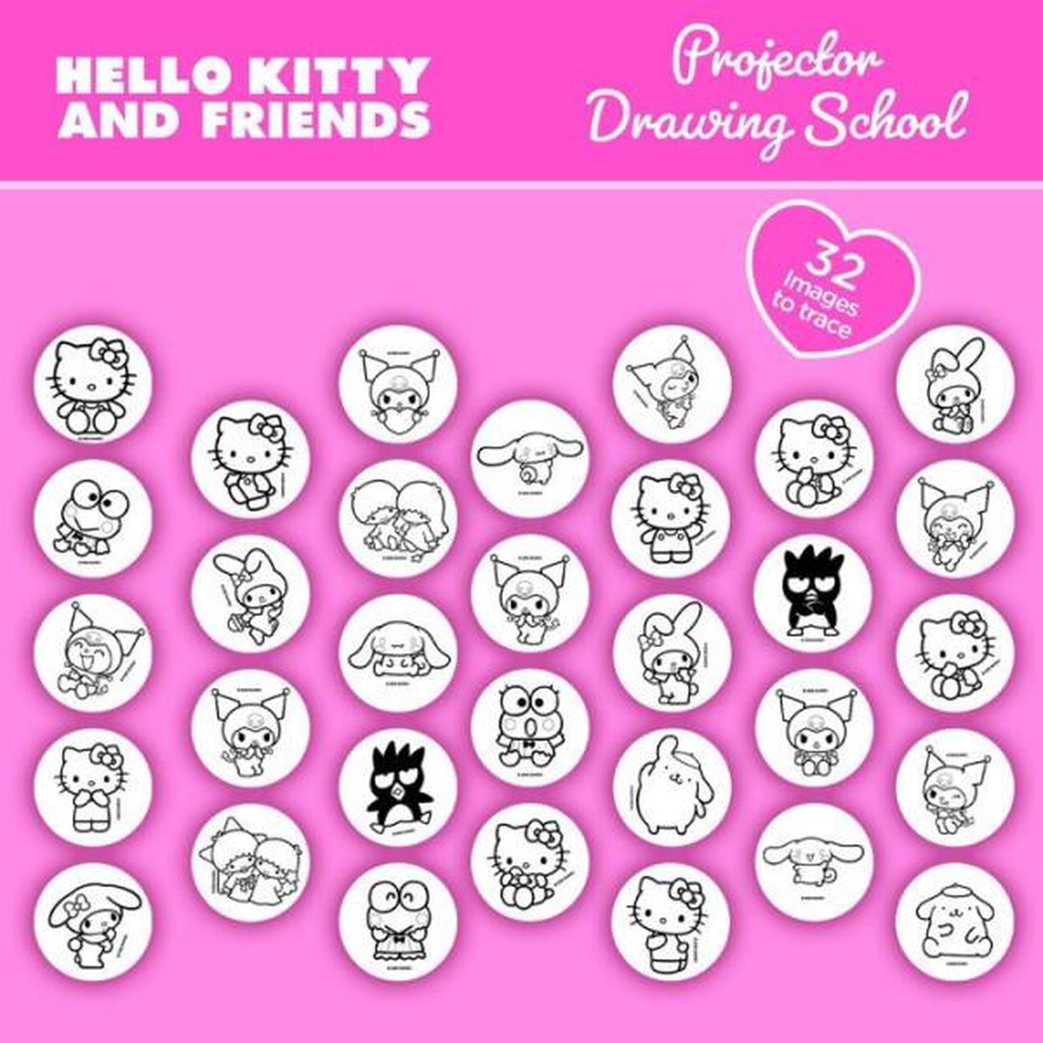 Voir la diapositive 4 : LISCIANI GIOCHI Projecteur créatif - LISCIANI - Hello Kitty et ses Amis - LED intégrée - Dessins à tracer