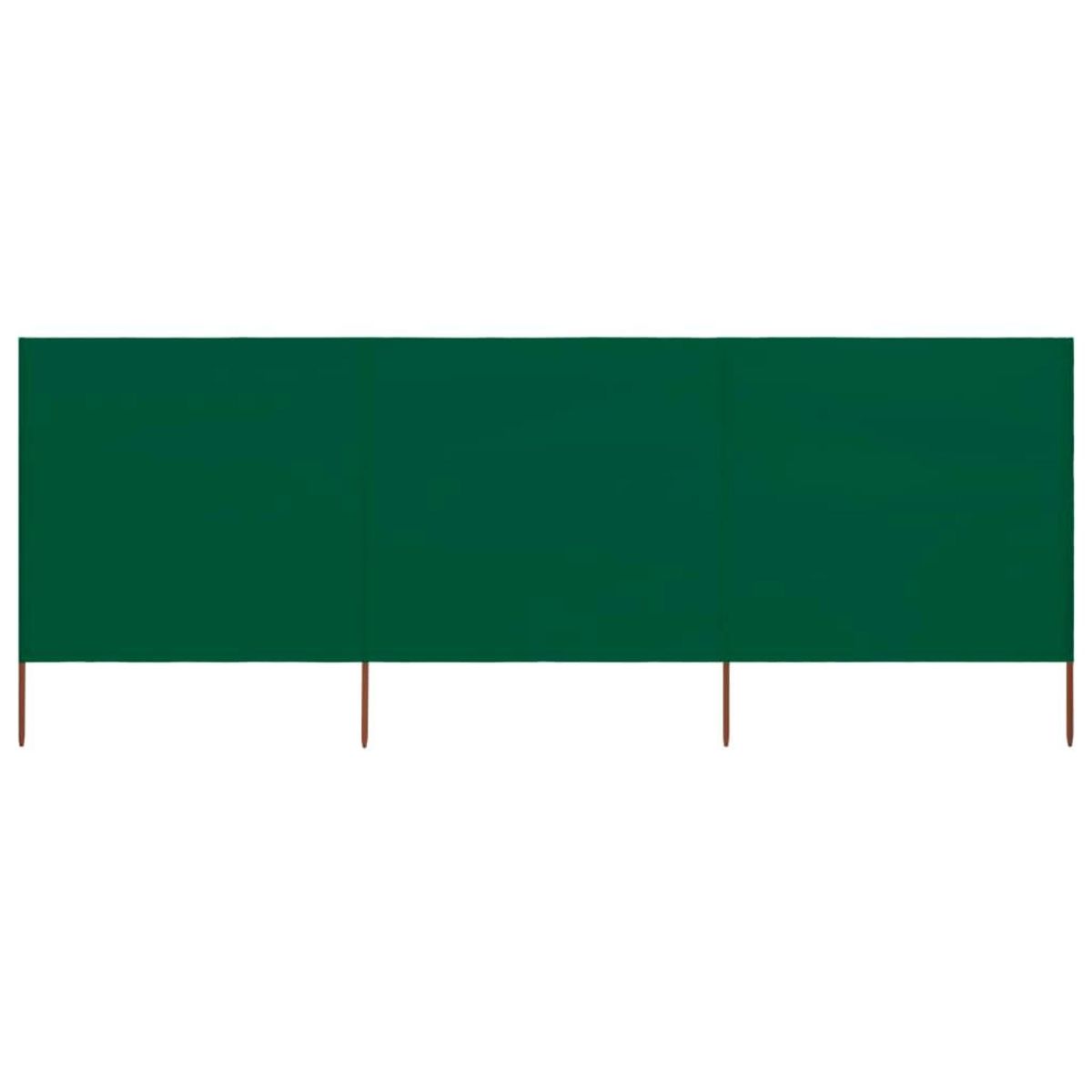 VIDAXL Paravent 3 panneaux Tissu 400 x 80 cm Vert