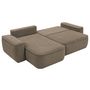 Voir la diapositive 2 : BEST MOBILIER Enma - canapé d'angle réversible 4 places convertible avec coffre en tissu texturé