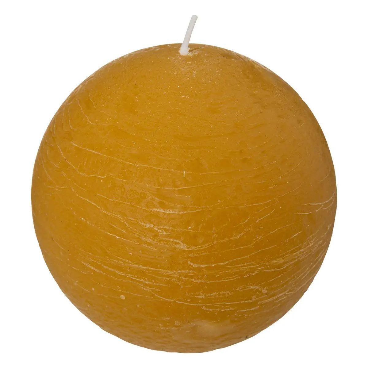 COMPTOIR DE LA BOUGIE Bougie Boule  Rustic  10cm Jaune